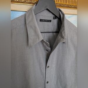Theory Charcoal Button-Down Men's Shirt